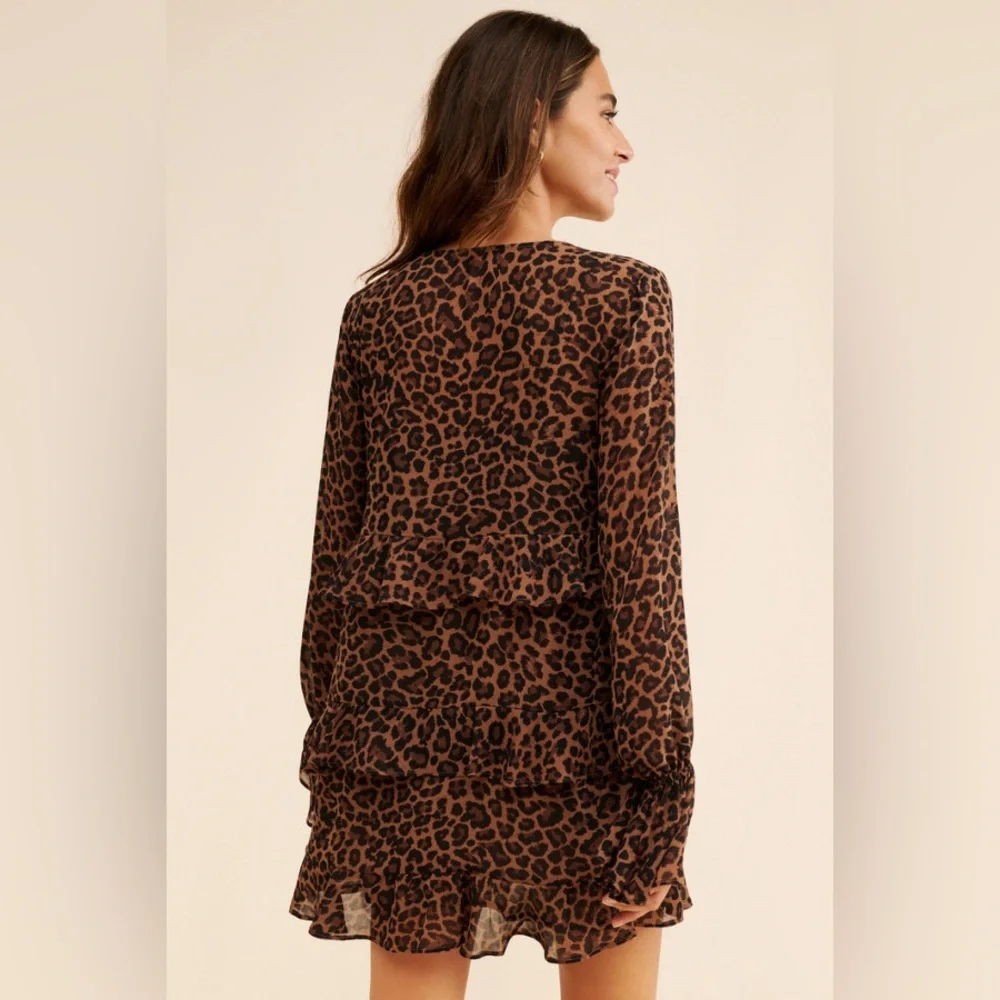 Show Me Your Mumu Fleetwood Mini Dress Cheetah Leopard XS NWT - Picture 2 of 10